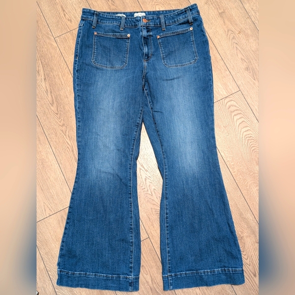 Ava & Viv‎ Jeans Plus Size 18 High Rise Flare Denim Stretch Pants - Picture 1 of 4